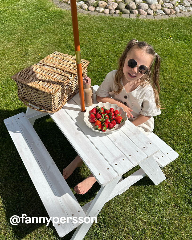 Woodlii Picknickbord med Parasoll