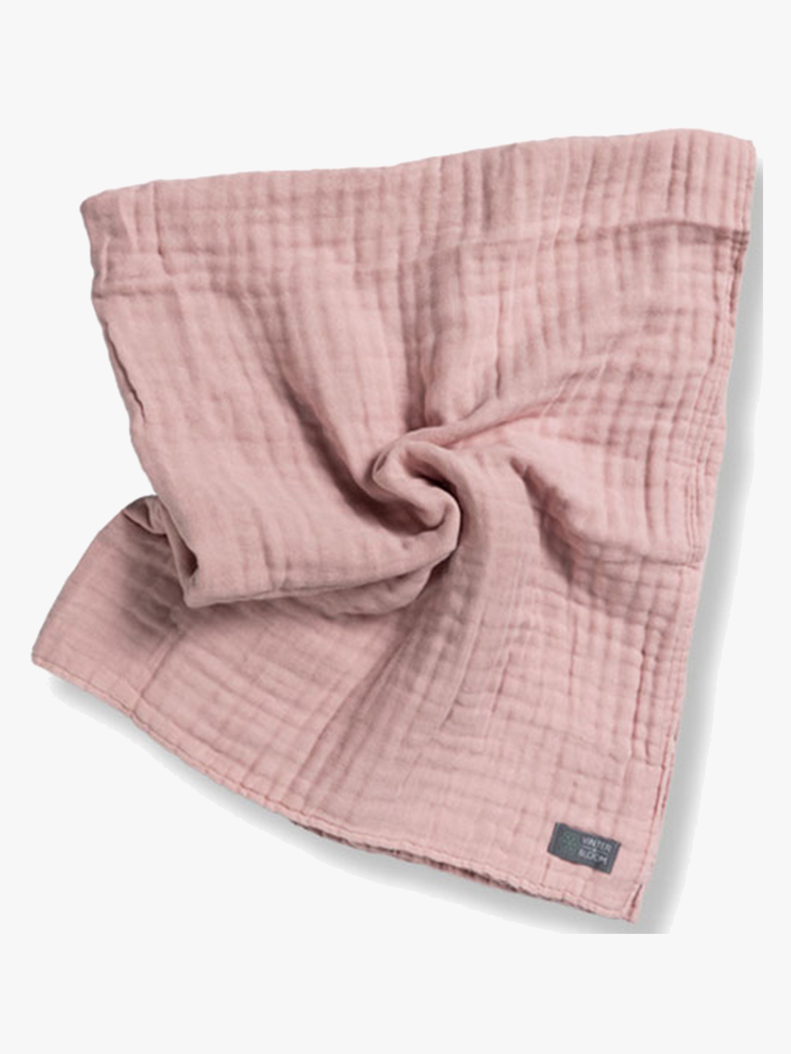 Vinter &  Bloom Layered Tæppe Musselin, Silver Rose
