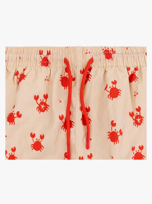 Swim Essentials Badeshorts, Crabby Red/Beige