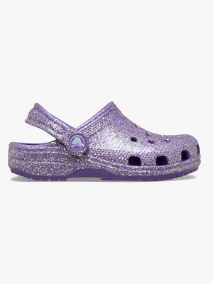 Crocs Classic Fantasy Glitter Kids Crocs, Lilla