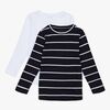 Luca & Lola Nario Langærmet T-shirt 2-pak, Black Stripes