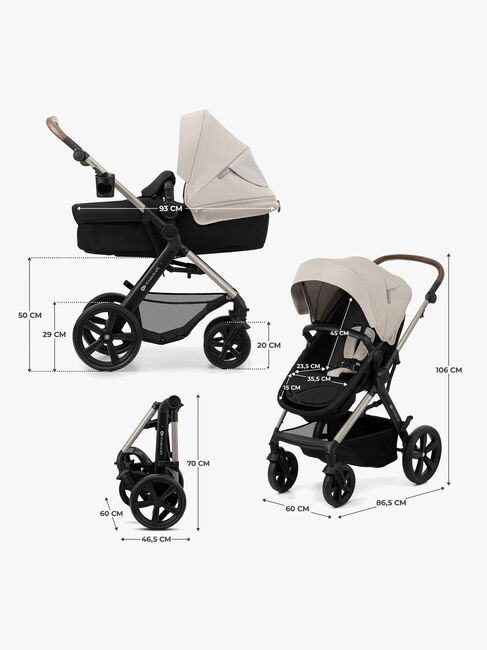 Kinderkraft MOOV 2 3-in-1 Kombivogn, Moonlight Grey