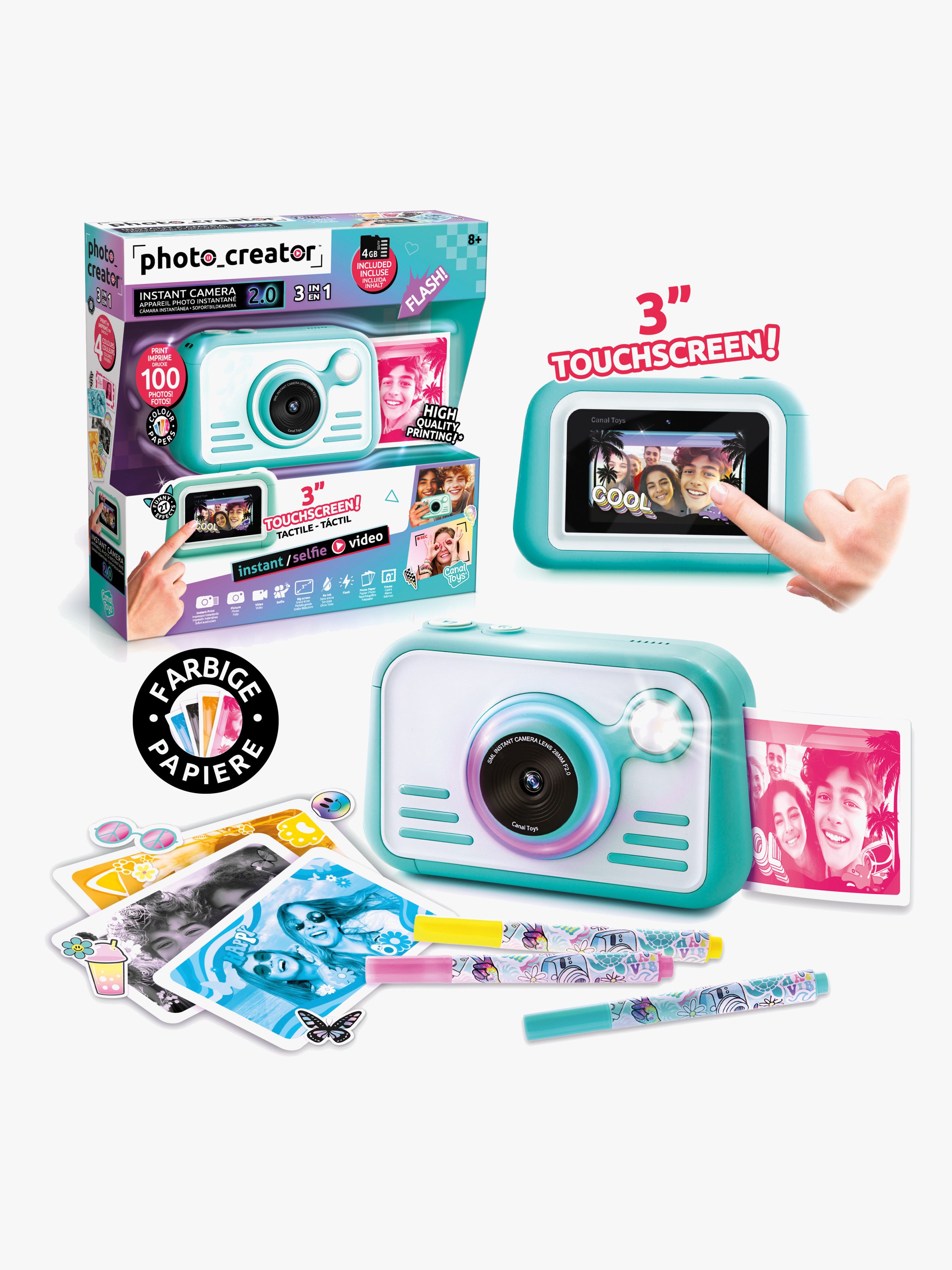 Photo Creator Polaroidkamera med Fotopapirer