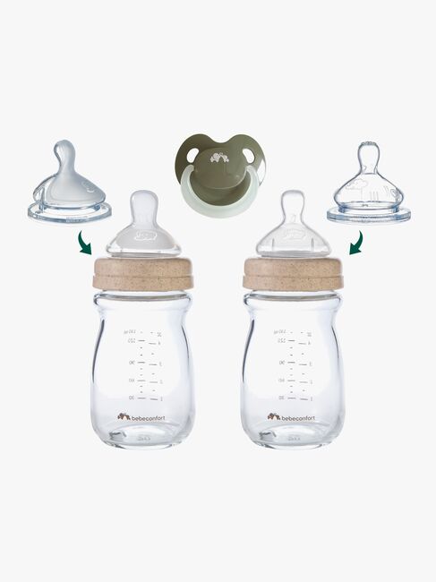 Bebeconfort Physio Air Sutteflasker Glas Sæt, Sand