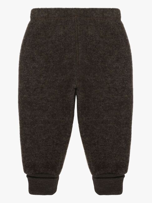 Mikk-Line Fleecebukser Baby Merinould, Dark Brown Melange