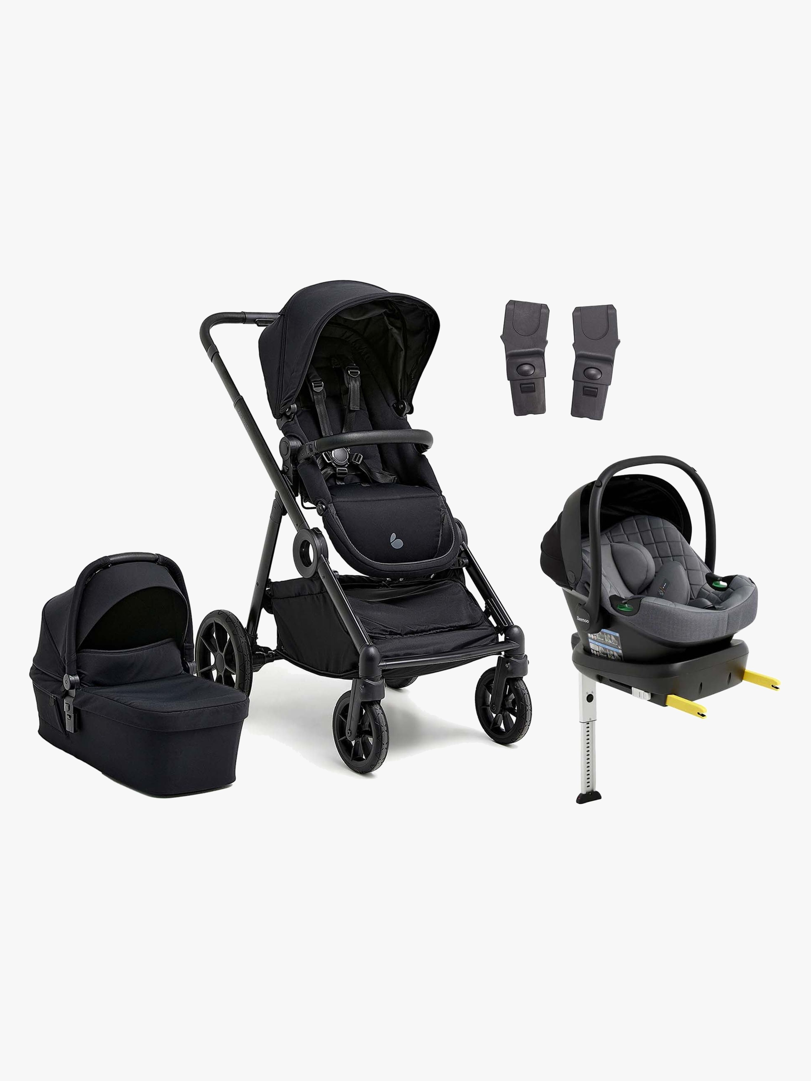 Beemoo Pro Multi 2 Duovogn inkl. Route i-Size Autostol Baby & Base, Coffee Black/Mineral Grey