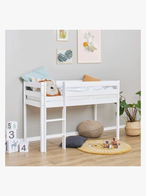 Hoppekids ECO Comfort  Halvhøj Højseng 70x160, Hvid