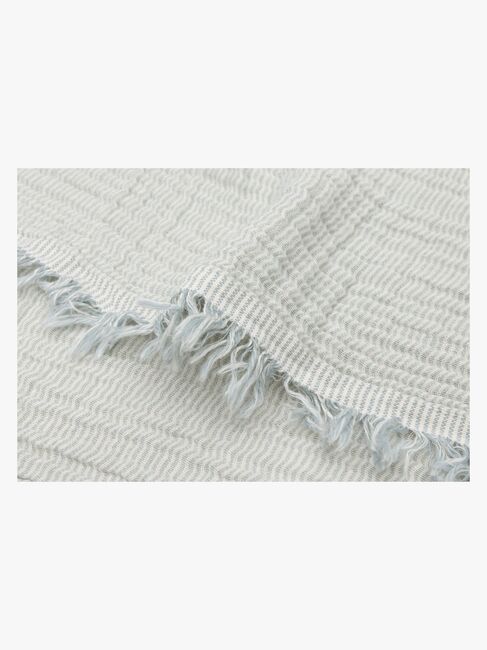 Jollein Tæppe/ Stofble i Musselin Fringe, Sea Green