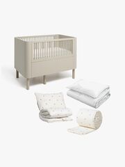 Alice & Fox JUNE Vokseseng inkl Sengesæt NESSA 100x130, Dusk Beige