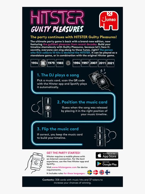 Hitster Partyspil Guilty Pleasures