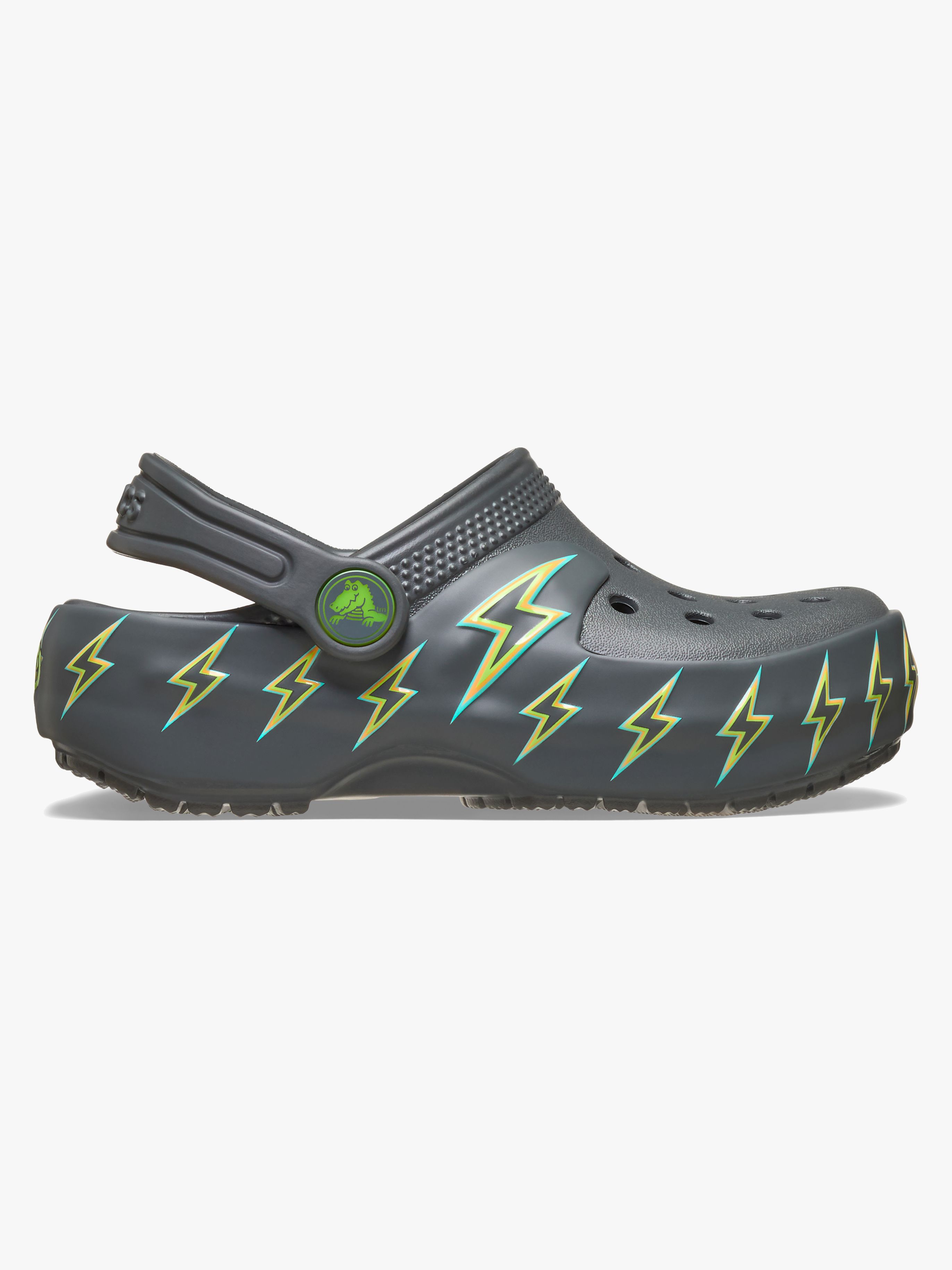 Crocs Classic Bolt Blinkende Crocs, Carbon, 22-23