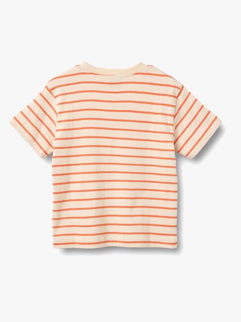 Wheat Jay T-shirt, Orange Stripe