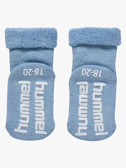 Hummel Mini Anti-Slip Strømper 3-pak, Faded Denim