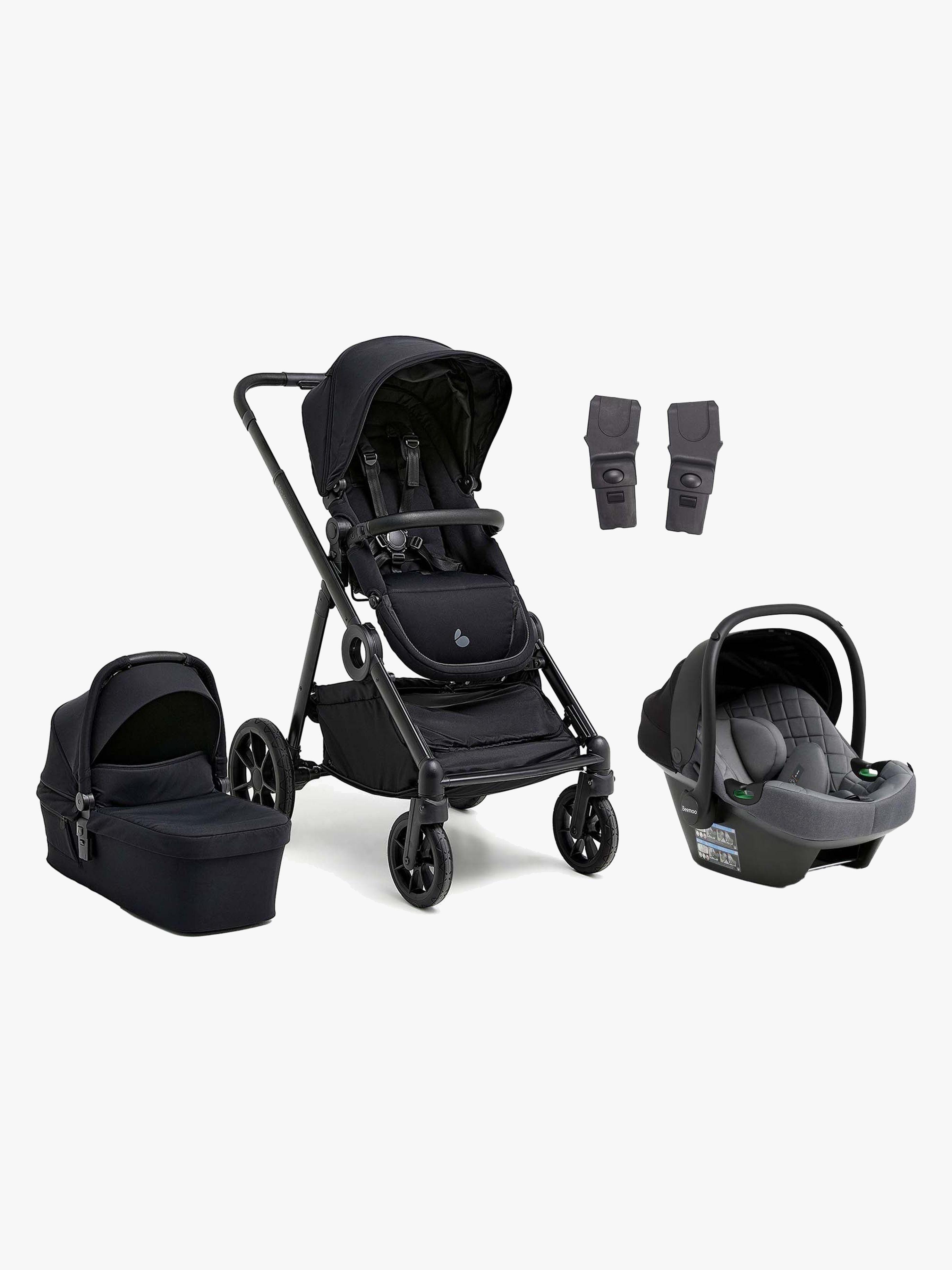 Beemoo Pro Multi 2 Duovogn inkl. Route i-Size Autostol Baby, Coffee Black/Mineral Grey