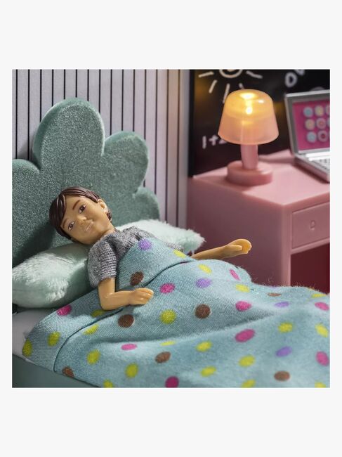 Lundby Teenage Room Set Dukkehustilbehør, Grøn/Lyserød
