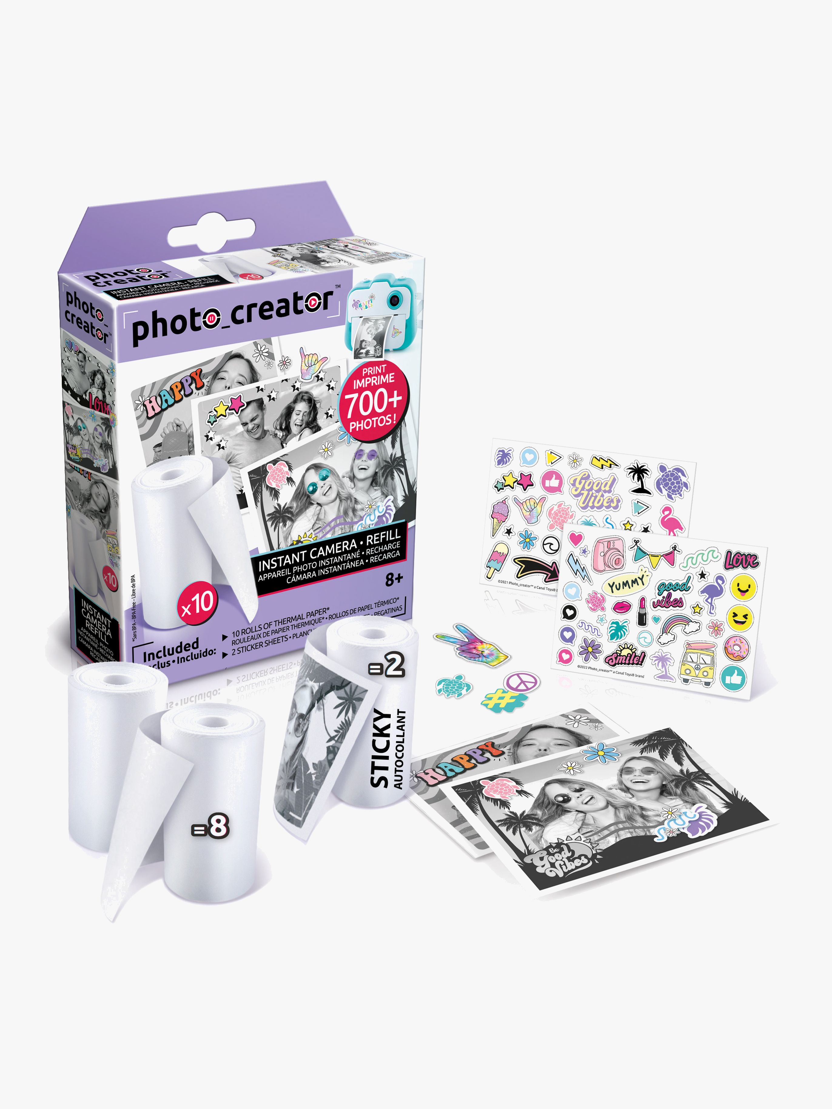 Photo Creator Polaroidkamera Refillpapir &  Klistermærker