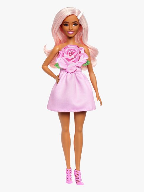 Barbie Deluxe Style Dukke i Lyserød Kjole