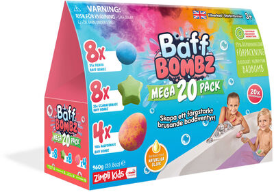 hugge Turbine Far Køb Zimpli Kids Baff Bombz Badebomber Mega Pack | Jollyroom