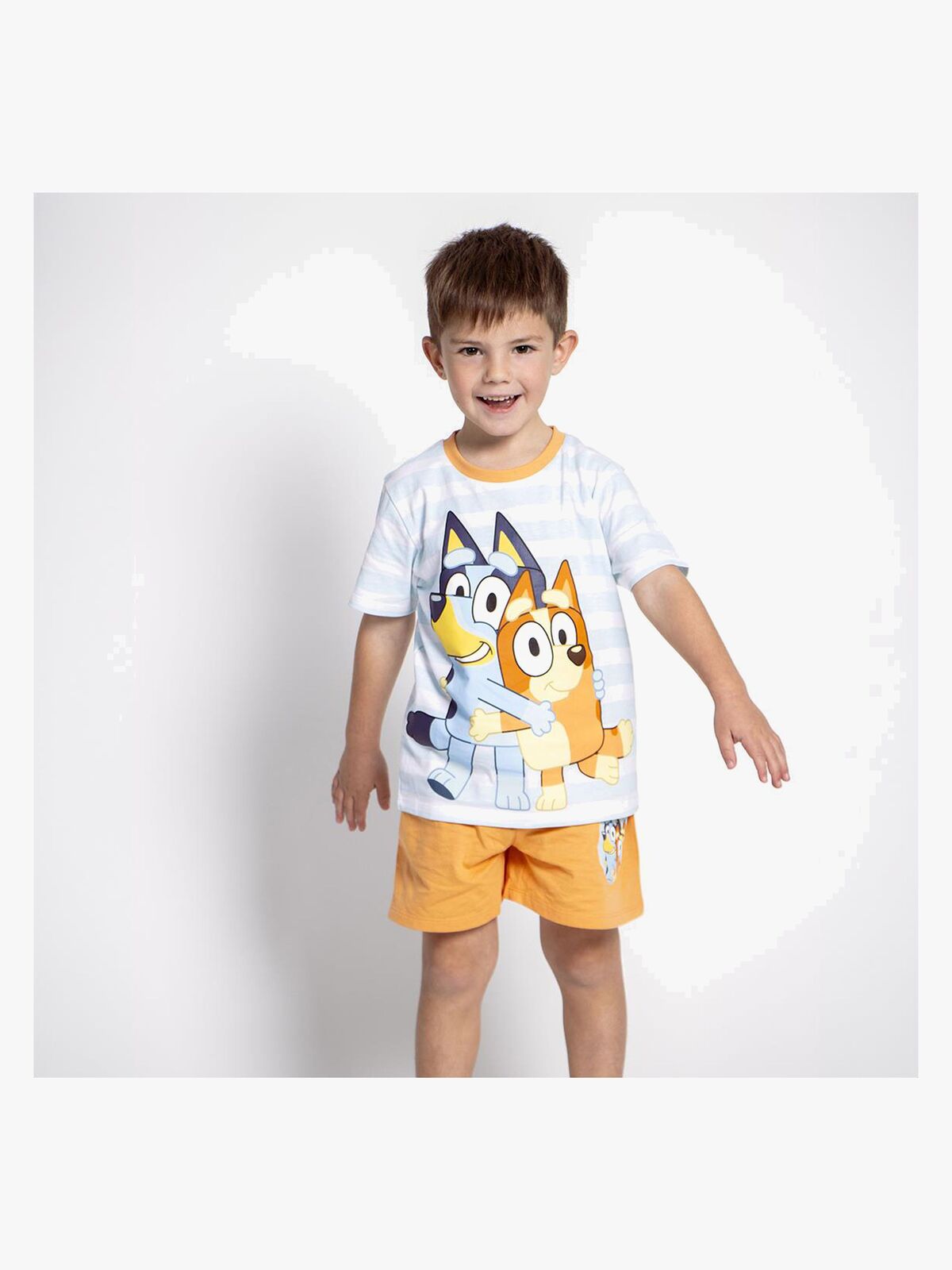 Bluey Pyjamas, Lyseblå/orange