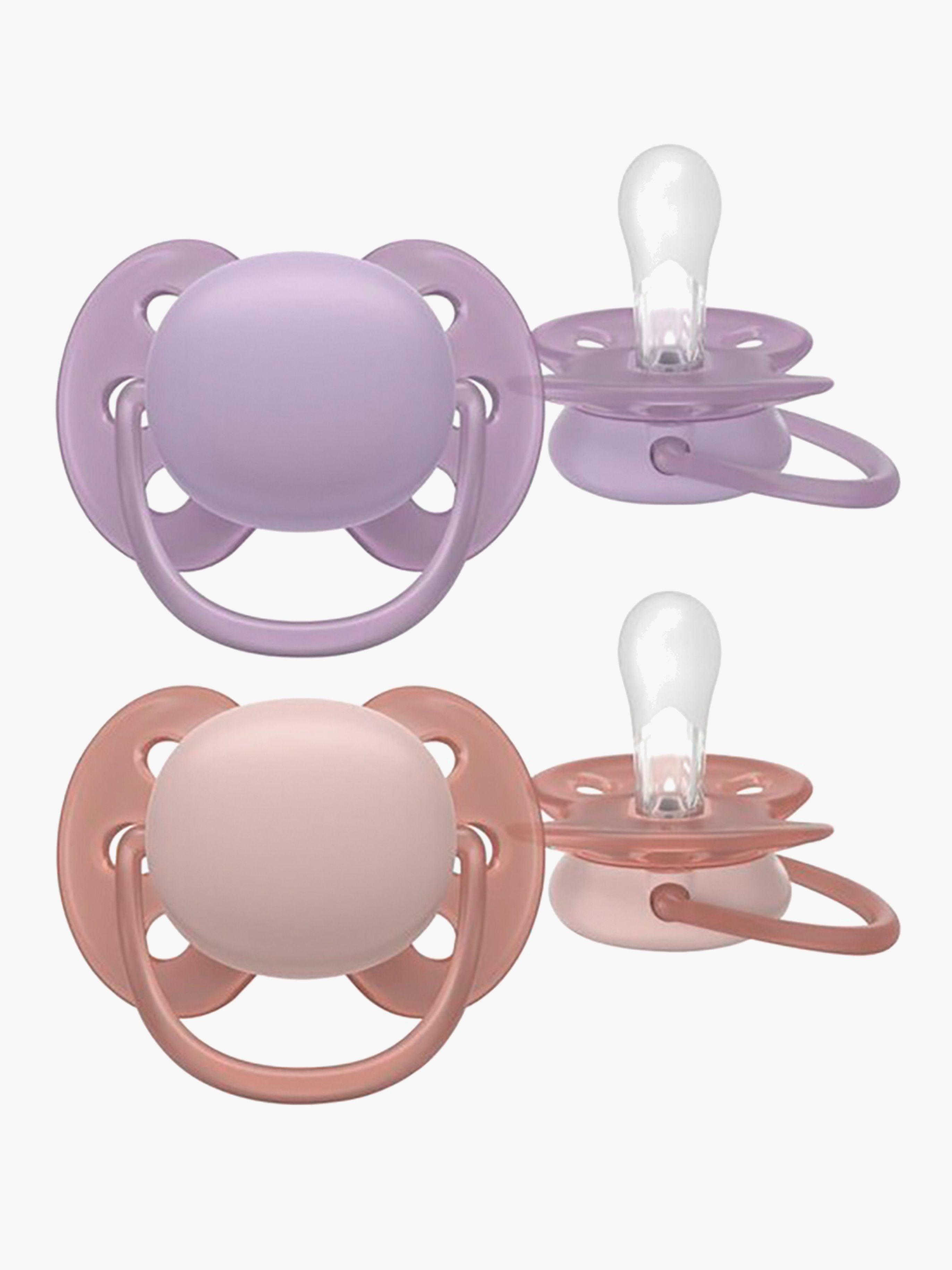 Philips Avent Ultra Soft-sut 6-18m 2-pak, Lilla/Lyserød