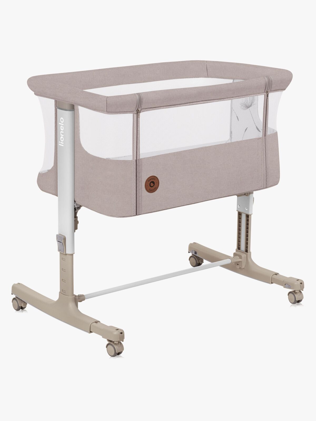 Lionelo Aurora Bedside Crib 3-i-1, Beige Cappucino