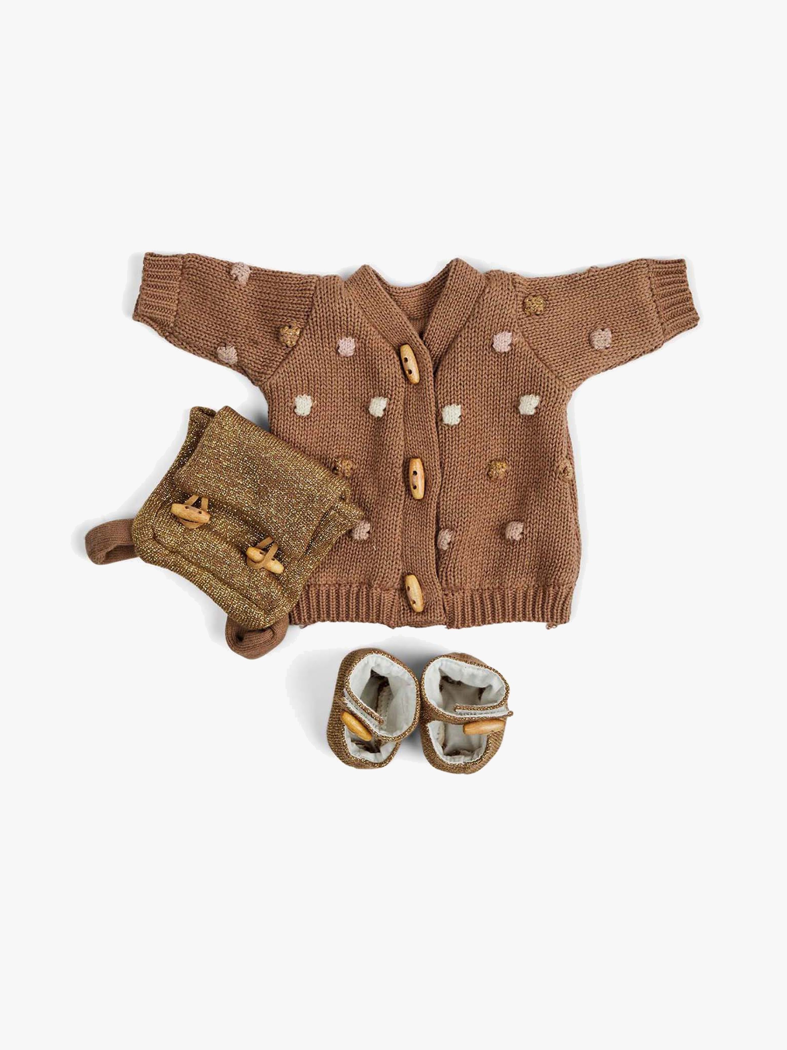 Smallstuff Dukketøj Cardigan Med Sko &  Rygsæk