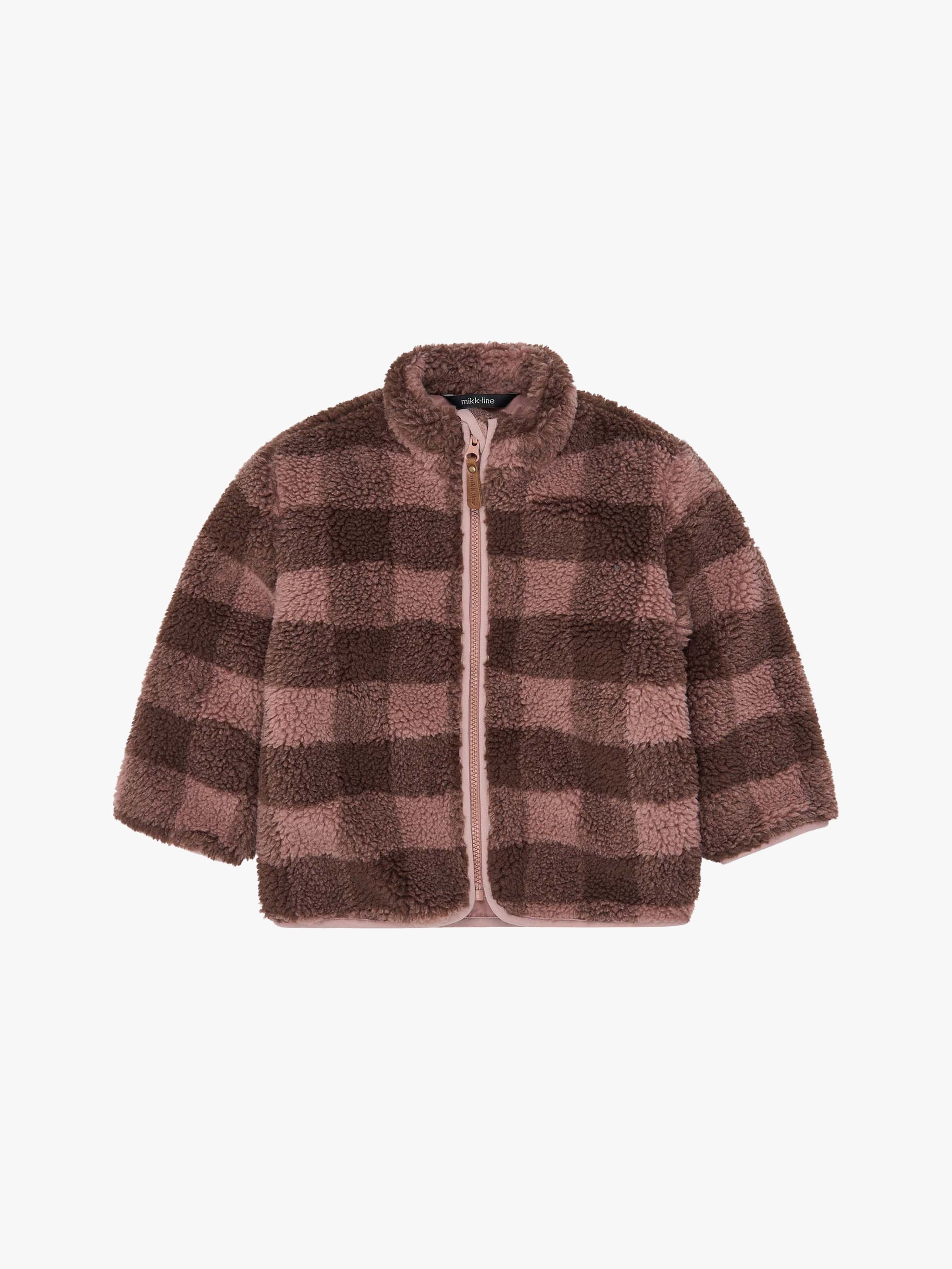 Mikk-Line Teddy Fleecejakke, Burlwood, 104