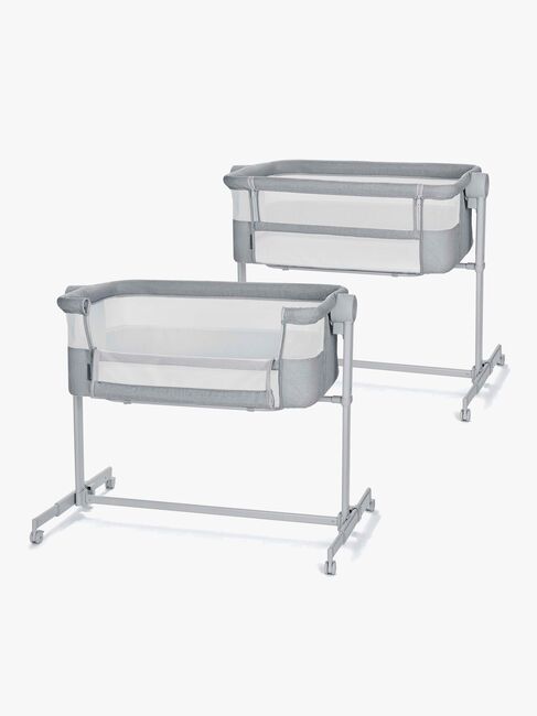 Kinderkraft Nestee Up 2 Bedside Crib, Full Light Grey