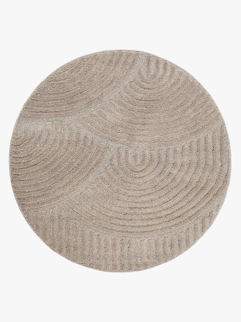 KMCarpets Doria Zen  Rundt Gulvtæppe 160, Linned