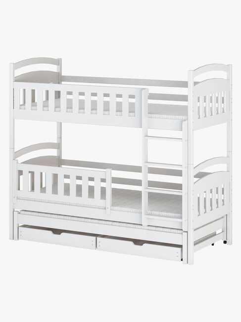 Lano Meble BLANKA Tribbelkøjeseng 90x200, Hvid