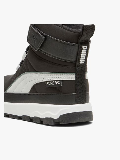 Puma Evolve Puretex AC PS Vinterstøvler, Black/Ash Grey/White