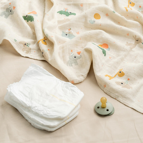 Done By Deer Celebration Musselin Tæppe 2-pak, Sand