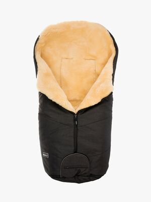 Bozz Lammeskindskørepose Klippet, Black Melange/Nature