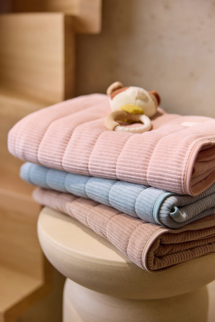 Jollein Tæppe 75x100 cm Velvet Rib, Wild Rose