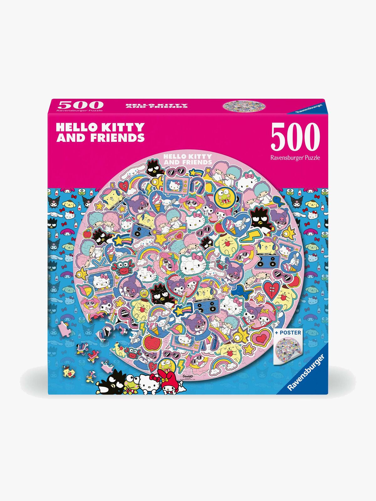 Ravensburger Rundt Hello Kitty Puslespil 500 Brikker