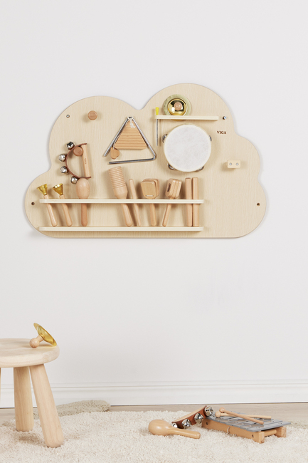 VIGA Aktivitetspanel med Slagtøjsinstrumenter