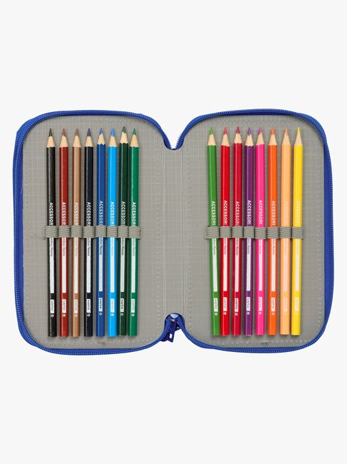 Sonic  Fyldt Penalhus med 3 Rum 37 Dele, Blå