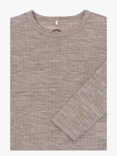 Mikk-Line  Langærmet T-shirt Merinould, Melange Denver