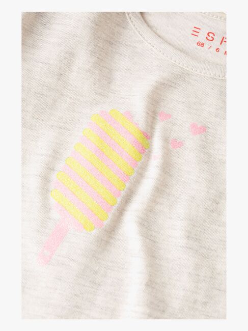ESPRIT T-Shirt Ice Cream, Pastel Grey