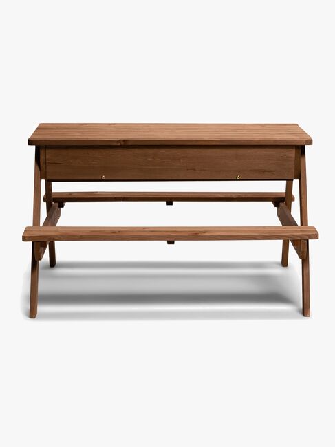 Woodlii Picnicbord med Sandkasse + Låg, Brun