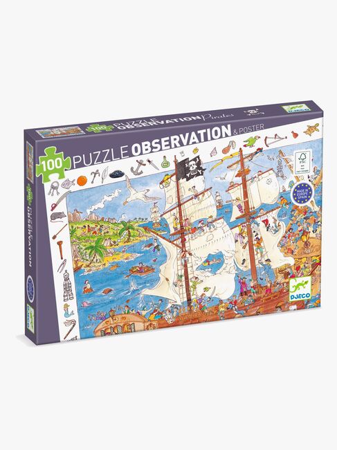Djeco Observationspuslespil Pirat 100 Brikker