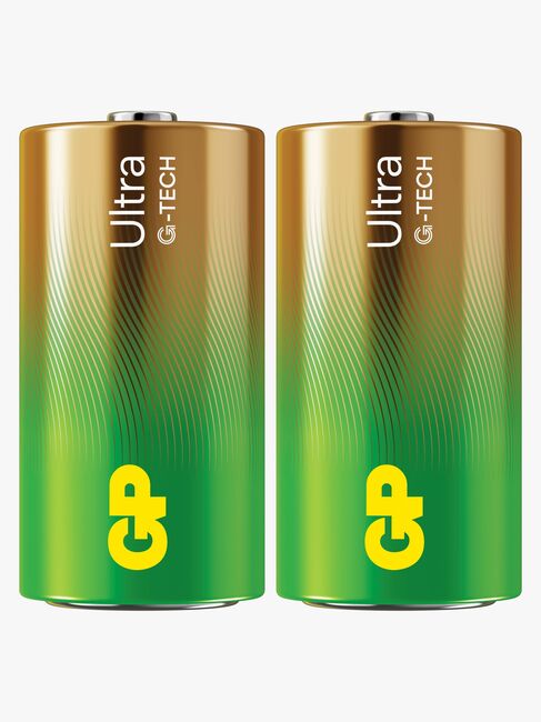 GP Ultra Alkaline G-TECH C/LR14 Batterier Svanemærket 2-Pak