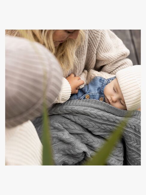 Vinter & Bloom Cotton Cuddly EKO Tæppe, Misty Grey