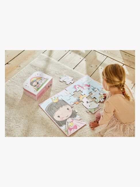 Barbo Toys Lillie & Ellie Kuffert med Gulvpuslespil 24 Brikker