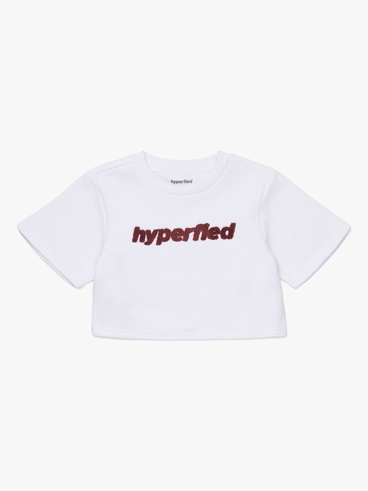 Hyperfied Short Sleeve Logo Sweatshirt, Snow White