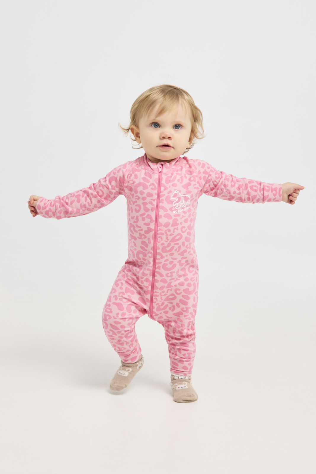 Nordbjørn Moritz Termoundertøj Heldragt Bamboo, Leo Pink