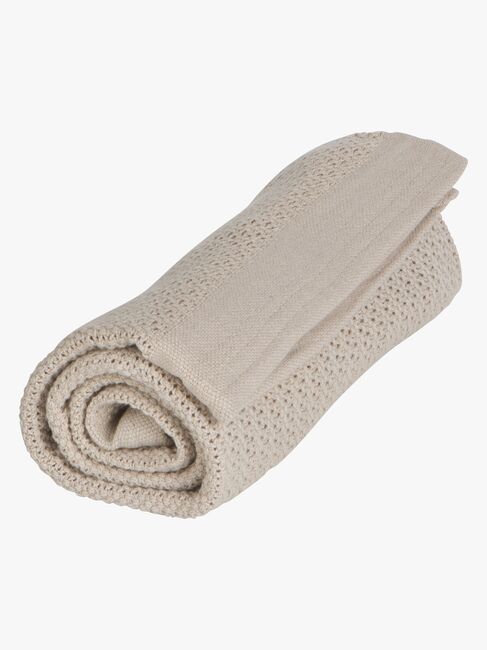 Vinter & Bloom Soft Grid Hæklet Babytæppe, Golden Sand