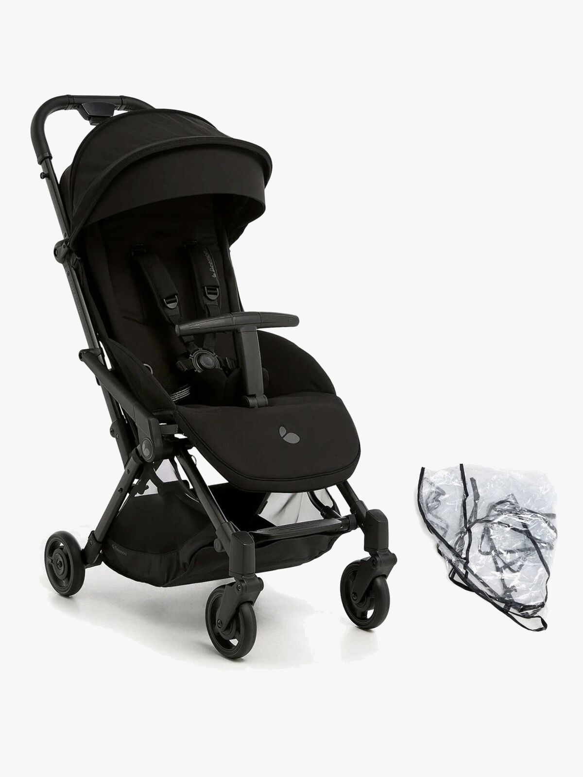 Beemoo Easy Fly Lux 4 Klapvogn inkl Regnslag, Jet Black
