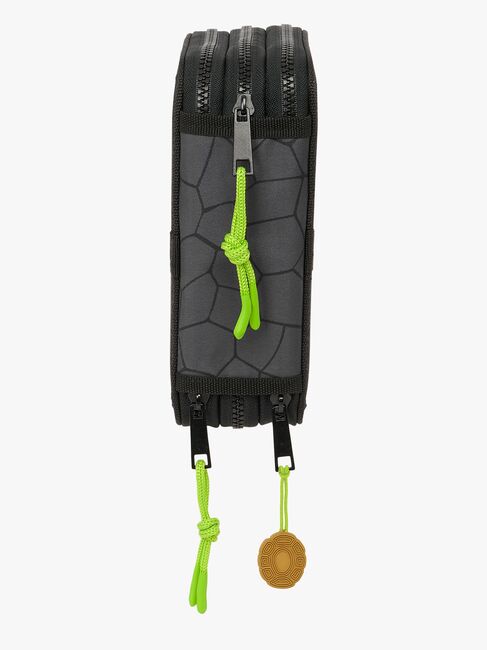 Ninja Turtles Tredelt Penalhus, Grå/Sort