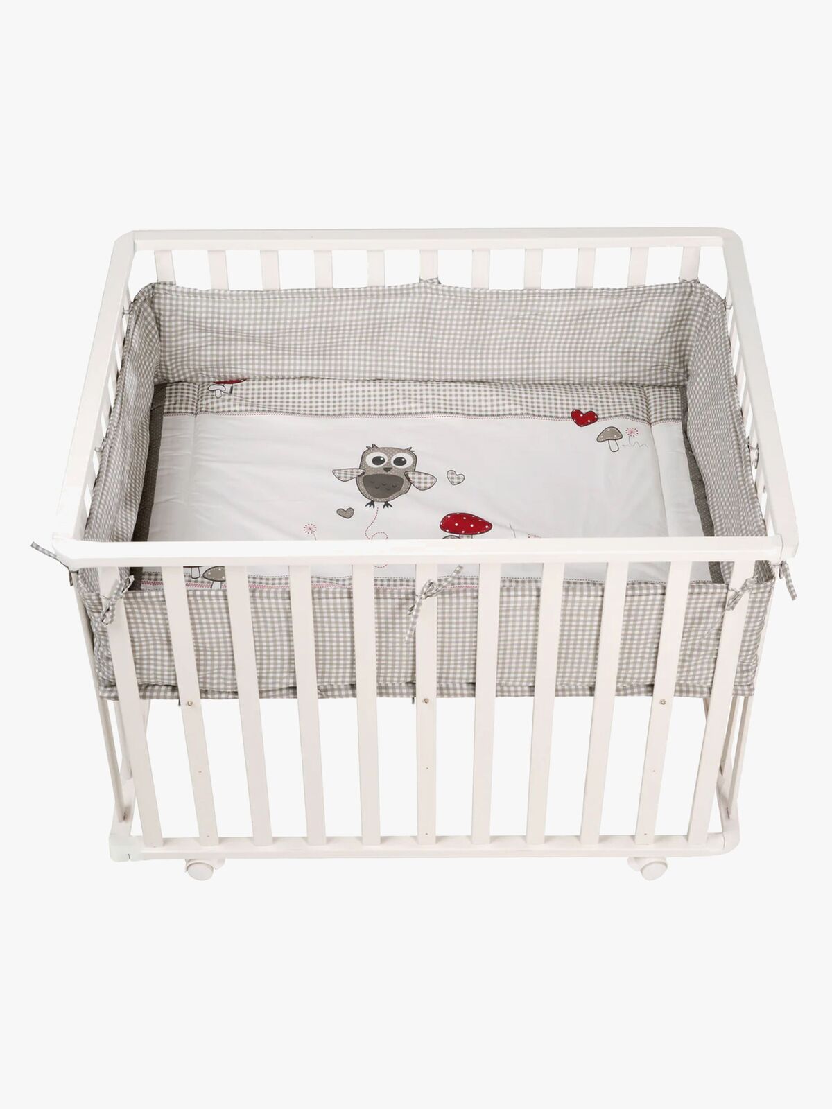 Roba Kravlegård med Hjul & Sengehest, Adam & Owl White